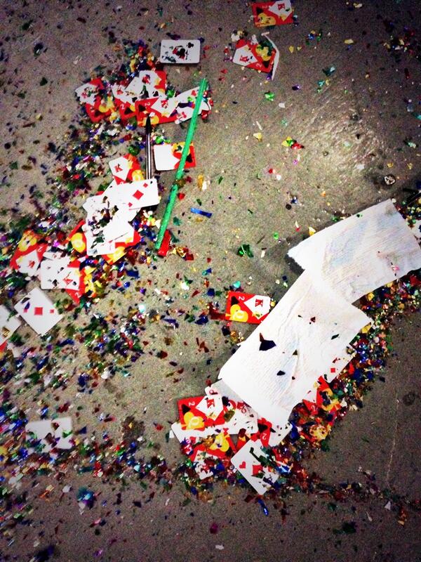 CSUMBmediaArts's tweet image. Signs of a good show? A sparkly floor! Thanks to everyone who came out to Rocky Horror!! More photos to come!