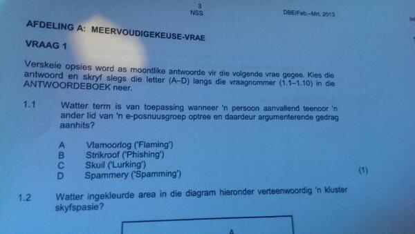 Tip, moenie more vraestel in afr probeer doen nie. #strikroof @divvieesterhuiz