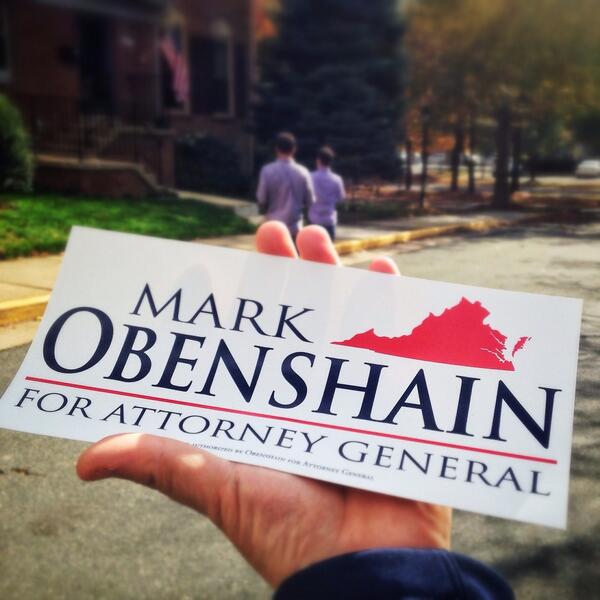 Mark Obenshain's lead for Virginia Attorney General grows 