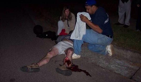 LADSoccerBants's tweet photo. BREAKING: Adnan Janujzai spotted after horror stamp from Reither http://t.co/Nngk67LLcA