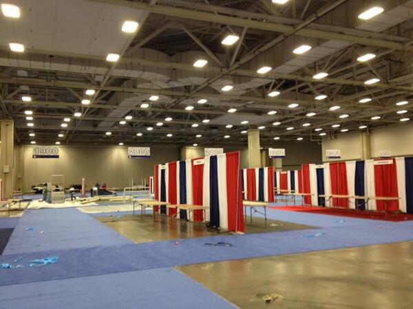 _mattwhyte's tweet photo. Behind the scenes at @ICSC #TexConf! Freeman is getting the hall set for exhibitor move in tomorrow at 9am! http://t.co/dl2Fwtur8t