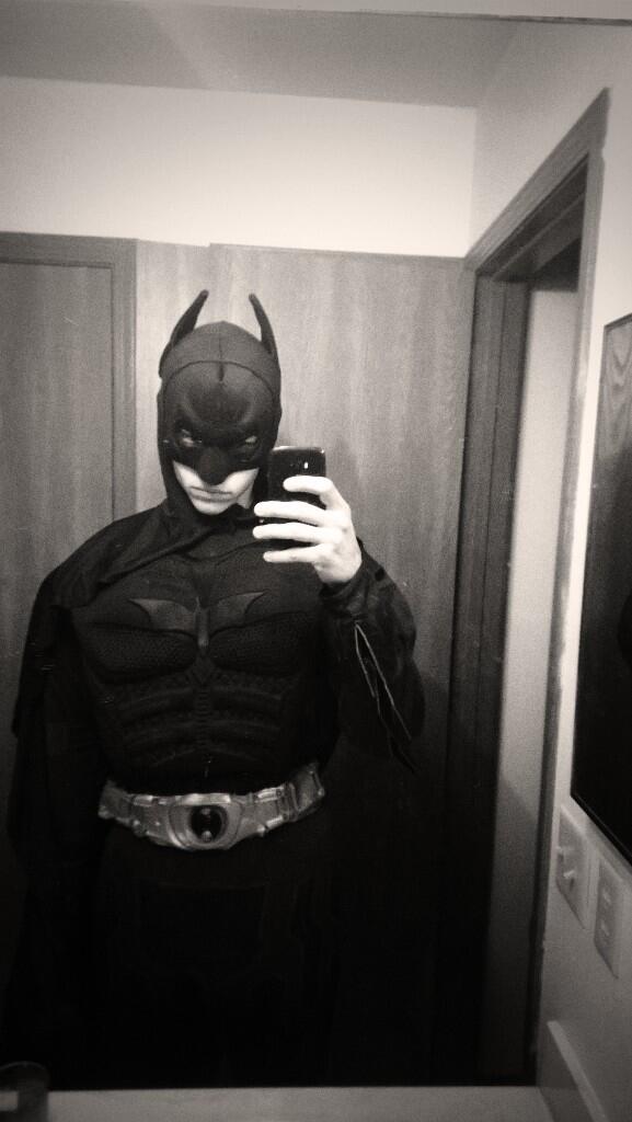 Evan_Gasior's tweet photo. Yes, I am batman http://t.co/BdRM7Blsup