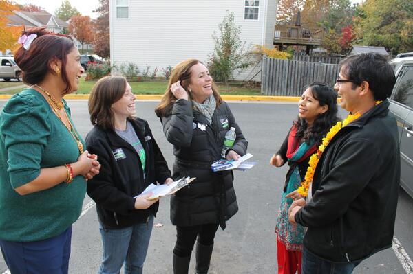 DMcAuliffeVA's tweet photo. Met a family that voted for @TerryMcAuliffe! Three hours left until the polls close: http://t.co/Yt9eHdihMI #VAGov http://t.co/3HkYdPNCyo