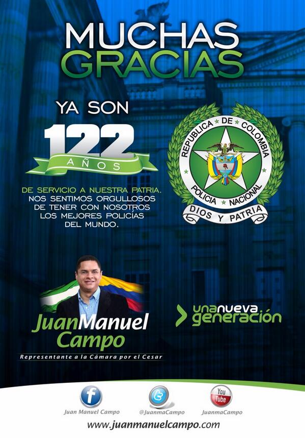 JuanmaCampo's tweet photo. Reconocimiento a nuestros policías! http://t.co/TPSV0lweDe