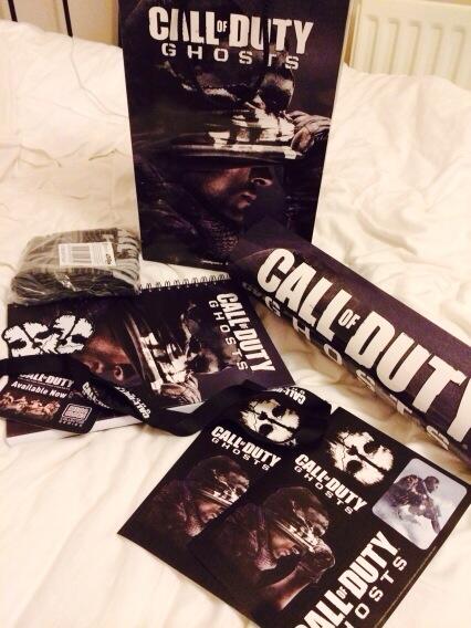 Want a chance to win a #swag from the #codghosts launch party? RT and follow to enter ends Monday 11th!