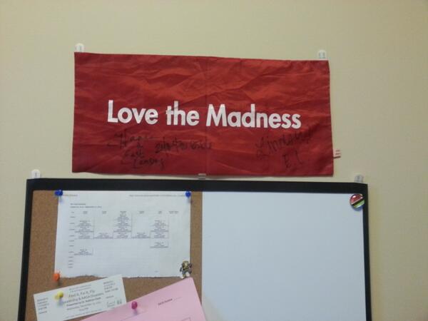 shawnofere's tweet photo. Finally something besides my bulletin board is hanging in my dorm room! @MoosejawMadness #LoveTheMadness #EastLansing http://t.co/ROR4Vd967H
