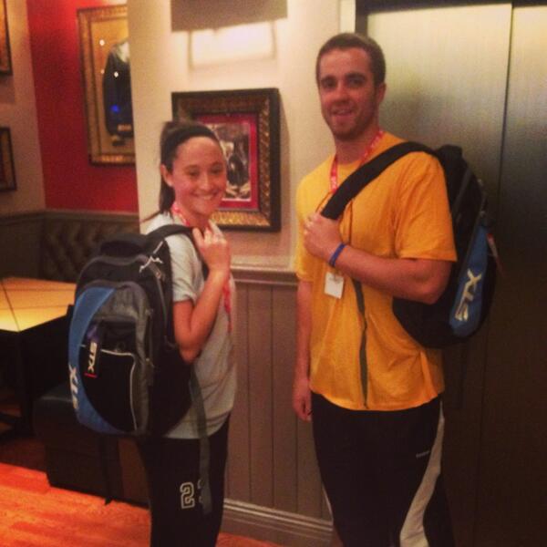 STXwlax's tweet photo. Our new interns showing off some STX spirit #stxintern @keg0230 @Mcgregoire22 http://t.co/s9T3reQT7p