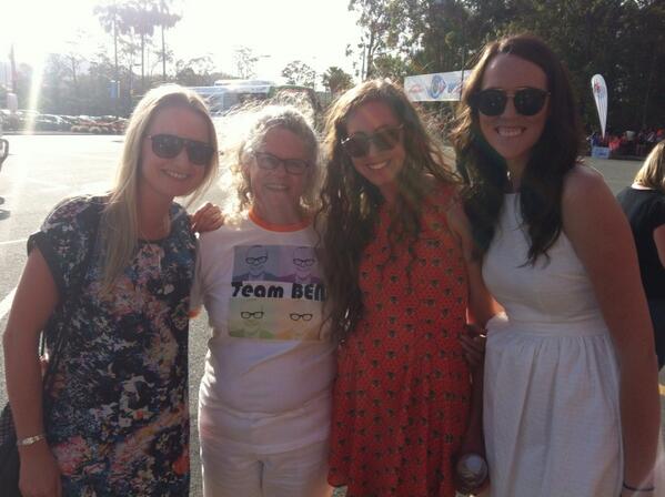 Yarrgo's tweet photo. #TeamTim hanging out with @BenfromBrisbane's Mum! #BBAU9 http://t.co/KyzZSQMmFx