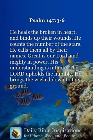 HisWordOurHelp's tweet image. He heals the broken in heart, and binds up their wounds. He counts the number… (Psalm 147:3-6)