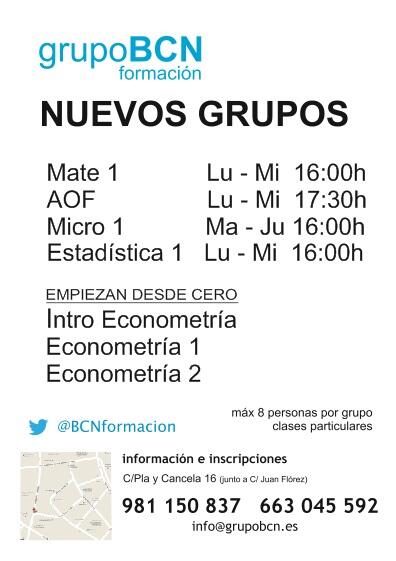 BCNformacion's tweet photo. ¡Buenos Días! Os resumimos en un nuevo cartel las asignaturas con grupos disponibles actualmente y nuevos grupos #UDC http://t.co/NI54tf8HKn