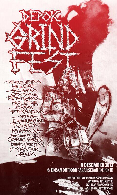 GRINDING Party  yawww <a href="/SIKSAKUBUR_DM/">SIKSAKUBUR</a> at Grindfest Chapter Depok 8 Dec -2013 Edisan pasar segar Depok  |