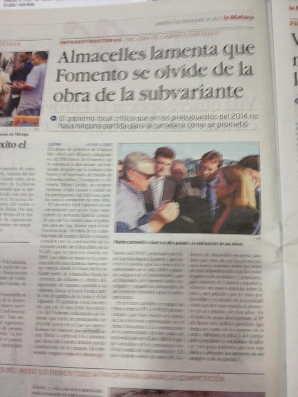 JosepIbarz's tweet photo. El PP d'Almacelles en contra de fer  millores de 1.9 a Almacelles http://t.co/a1psb0eF43