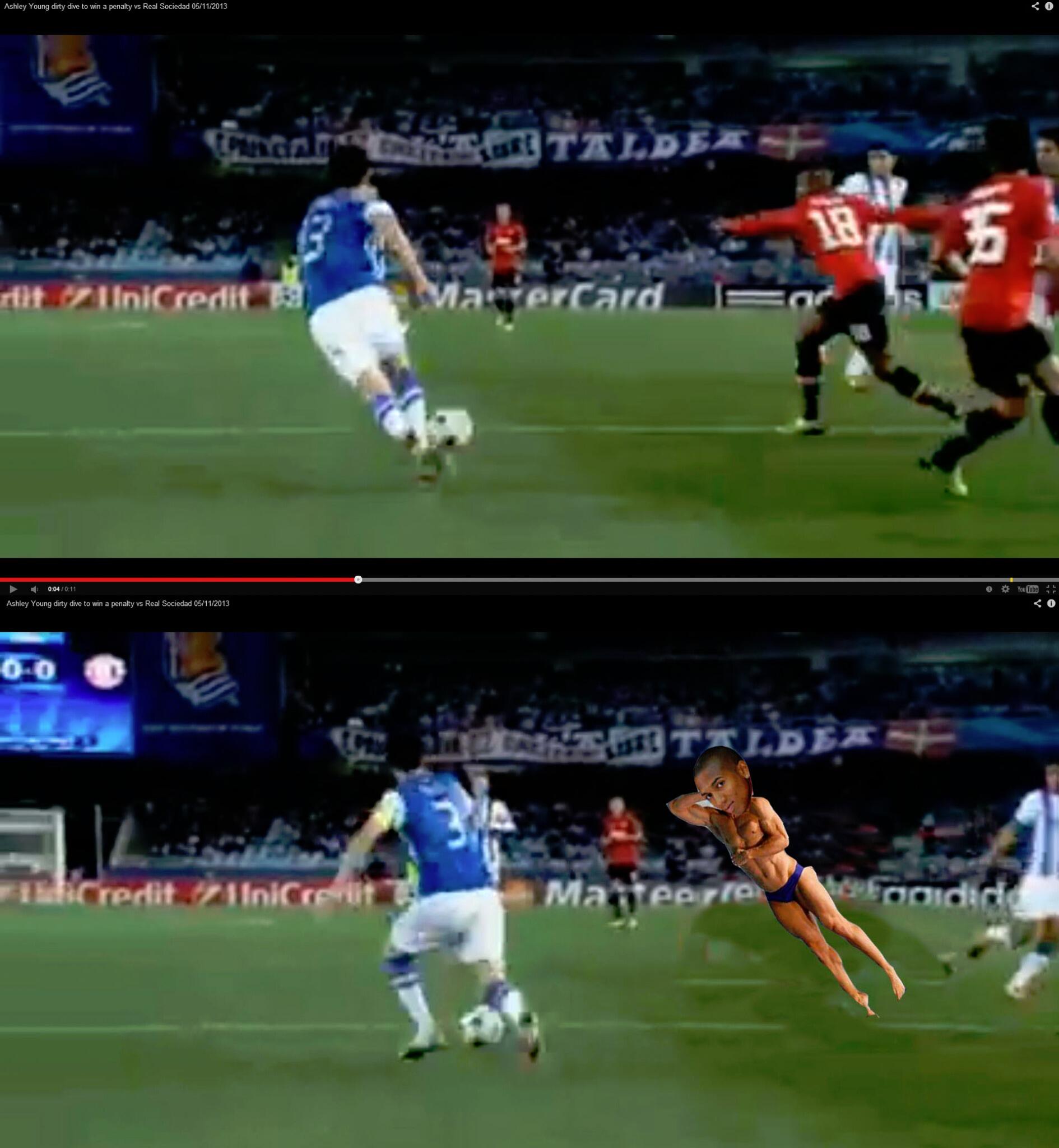 The Ashley Young Diving Jokes & Memes come out after shocking