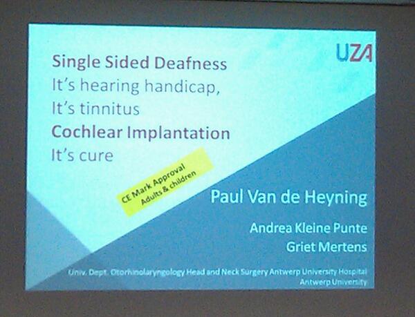 JolienBJDesmet's tweet image. @griet_mertens @a_punte press conference on approval for cochlear implantation #CI in #SSD patients #exciting #UZA