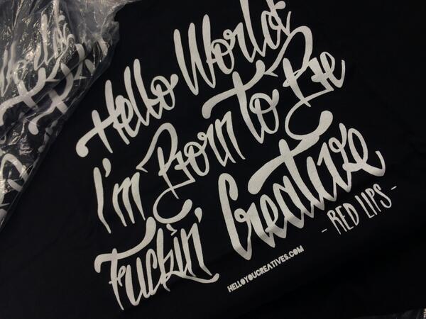 hellocreatives's tweet image. T-shirt give away. One small, medium and large up for grabs. Just RT for a chance to win. Winner announced fri