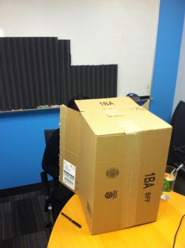 CarrHark's tweet photo. Who is the woman behind the box? Tune into @ifyc next episode of Common Knowledge to find out! #mystery http://t.co/yGX8nWGQaV