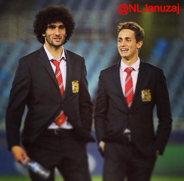 Fellaini &amp; Januzaj, twee Belgische vrienden strak in 't pak. #NLJanuzaj