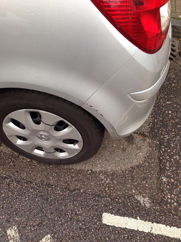 petermcandrew's tweet photo. @ZipcarUK, there was some damage to the car i picked up this morning. Just a scuff but thought I'd let u know. http://t.co/ZTE0YU9poo