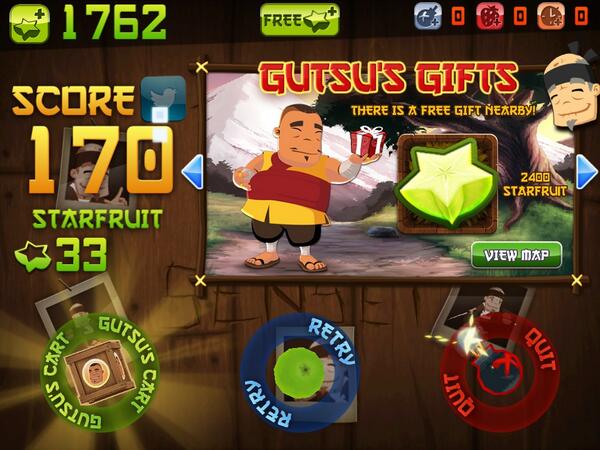 I scored 170 points in <a href="/FruitNinja/">Fruit Ninja</a>'s Zen Mode for iPad! bit.ly/NmGnv3
