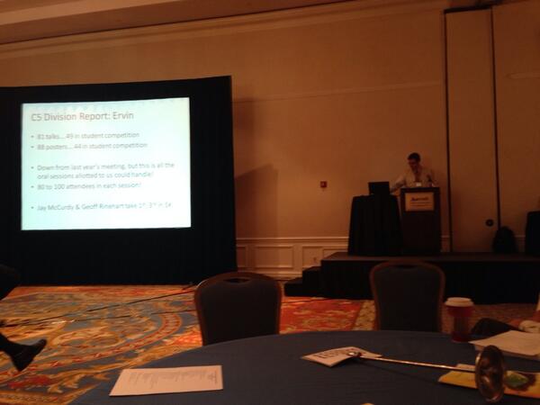 TurfScience's tweet image. Business meeting is happening right now. @erictwatkins giving his update. #ACSMtgs