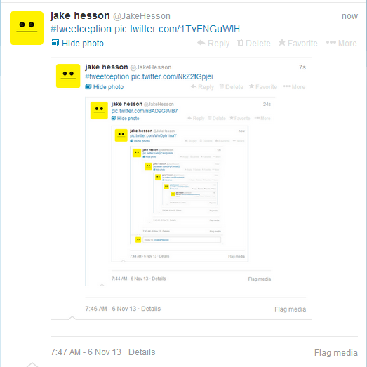 JakeHesson's tweet photo. #tweetception http://t.co/bJ580GqqUz