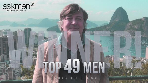 AskMenUK's tweet photo. Our readers voted @stephenfry the UK's Most Influential Man. Here are 10 reasons why #Top49Men http://t.co/IHrxNwT8Rm http://t.co/uJXzgyk4Fk
