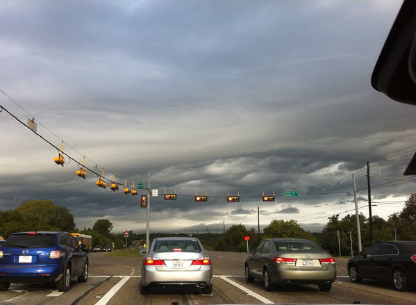 lethalynea's tweet photo. Check out the view from my car window this morning. Ominous and beautiful to me. What do you think? http://t.co/Sh59cdxOt0