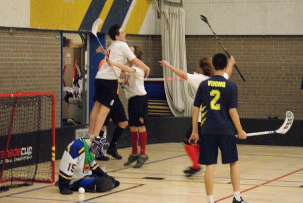 zackphill's tweet photo. @lambopuck9 @BCSSFloorball champs #hops #celly http://t.co/ztBYWw1GgS