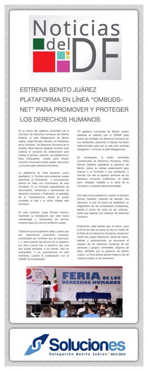 JorgeRoHe's tweet photo. Te comparto @LasNoticiasDF "Estrena #BJ plataforma #Ombudsnet" http://t.co/SnVRKMhgF9 cc @CDHDF #SolucionesBJ http://t.co/pOl4UwI3QU