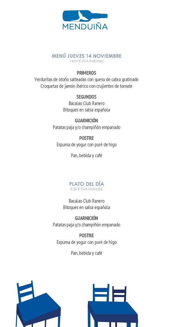 MenduinaRest's tweet photo. Otro día de Verano esta semana , disfrutadlo con nuestro menú este jueves http://t.co/G2RSVxGR6R