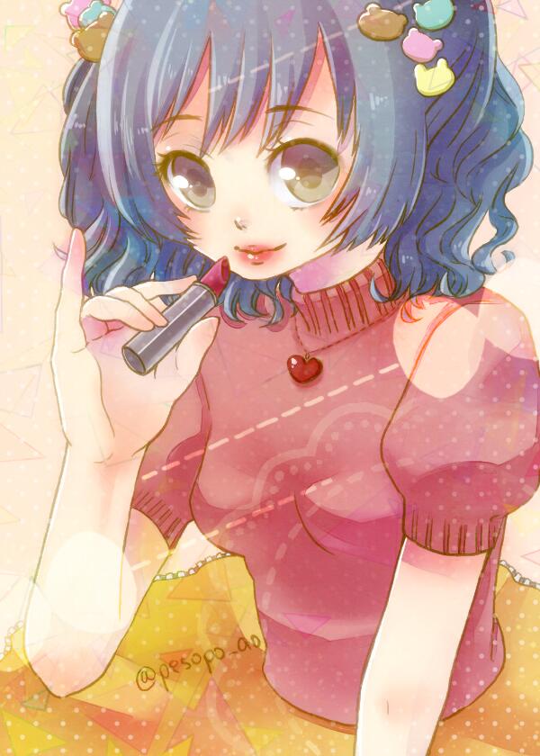 あおぽこ氏の顔と色ぬれたで～　やっぱ赤色の髪でも可愛かったかも・・・