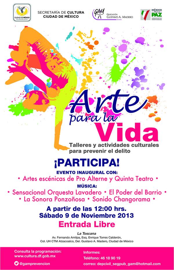 culturalocaldf's tweet photo. Sonido Changorama, El poder del Barrio, La Sonora Ponzoñosa, Orquesta Lavadero en concierto, 9 de noviembre, en GAM http://t.co/iH4t3LaaMp