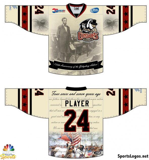 chantel_mccabe's tweet photo. "@NBCSN: These Abe Lincoln-inspired hockey jerseys/sweaters are amazing (via @sportslogosnet): http://t.co/PjAyhUjApz" so sweet