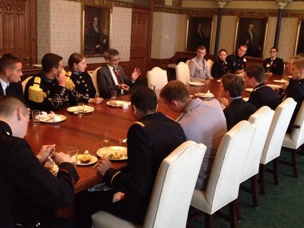 Great to meet with cadets from RMC today. I hope you enjoyed Question Period!