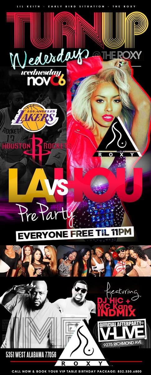 HoustonNight's tweet image. Everyone free till 11pm!!