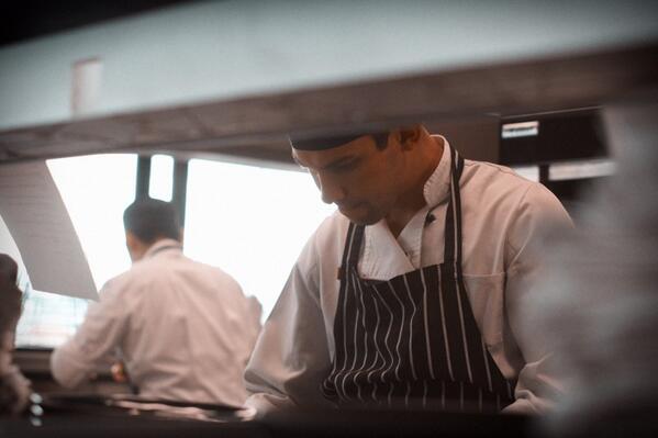 SeafarersBmrt's tweet photo. Second lunch service about to get underway, kitchen team prepping. Open from 12pm @JoshEmett #Ostro #Seafarers http://t.co/xaGmfkXIh3