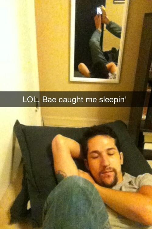 AdamBongo's tweet photo. bae caught me sleeping http://t.co/3MslXX8o9s
