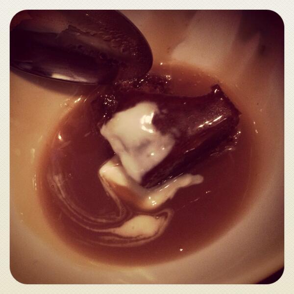 eshun's tweet image. A delicious last bite in a night of crazy good food @BeastRestaurant sticky pudding @TheStopCFC #whatsonthetable