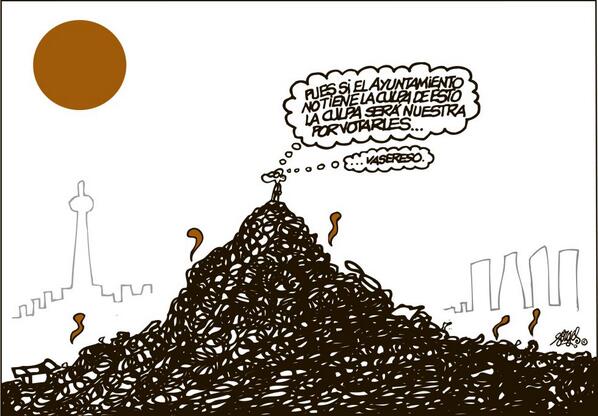 el_pais's tweet photo. ¿Quién tiene la culpa de que Madrid esté tan sucio? Así lo ve @forges en su viñeta de hoy http://t.co/EuRfDxMEfn http://t.co/h9OQh7l4bw