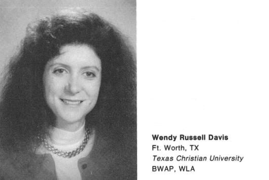 Wendy Davis ugly college photo 