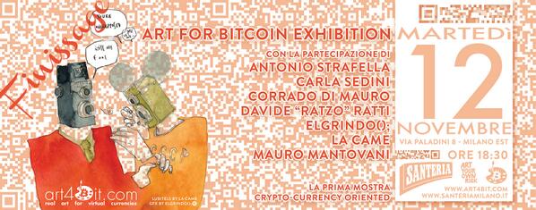 Art4Bit's tweet image. Ti sei perso il Vernissage? Non preoccuparti! Il 12 NOVEMBRE c'è il FINISSAGE! @SanteriaMilano -18:30