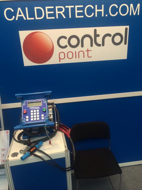 caldertech's tweet photo. Caldervale Proxima meets Control Point @Aquatech. @caldertech Proxima #electrofusion control box. http://t.co/vwebRgGMhR