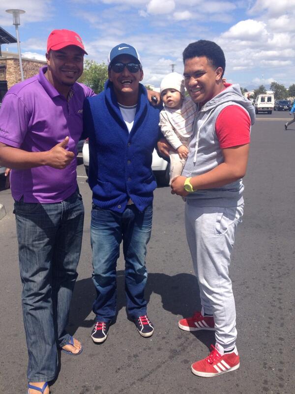 BreytonPaulse's tweet photo. Great catching up with my boy @CarloJooste!his cousin and Carlo junior,future Mi Casa member,haha,till next time! http://t.co/eVn0x3aYCB