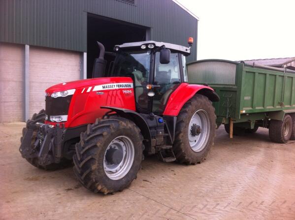Wardenfarms's tweet photo. Thank you lister wilder for the demo of the MF 7624 dyna 6 tractor, time for a fendt 828 next week. http://t.co/AinprwJj6I