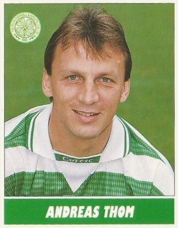 ajaxarango's tweet photo. "@OldSchoolPanini: Andreas 007 THOM - Celtic 1998-99 http://t.co/bE5ruMDMKj"// James Bond Was a celtic player