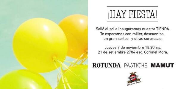 miradacouture's tweet photo. Qué fantástica, fantástica esta fiesta: @rotundastore, @PasticheStore y @MAMUTshop inauguran su tienda y nos invitan http://t.co/H5ddKvePbM