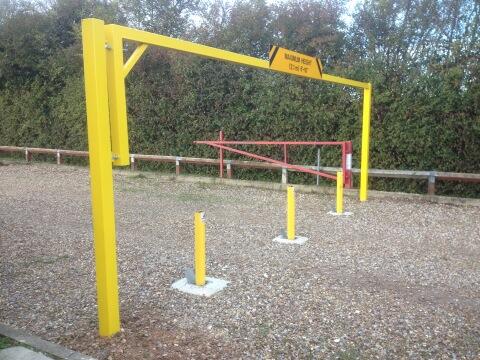 rhino_security's tweet photo. Telescopic posts and height restrictor to prevent misuse of village hall car park. http://t.co/8ojeoUWBBC
