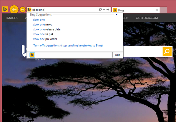 bing's tweet photo. Great Search + Faster Browsing. Upgrade to the new Internet Explorer 11 today. http://t.co/8I3j2feB0c http://t.co/oU51xwY8JW