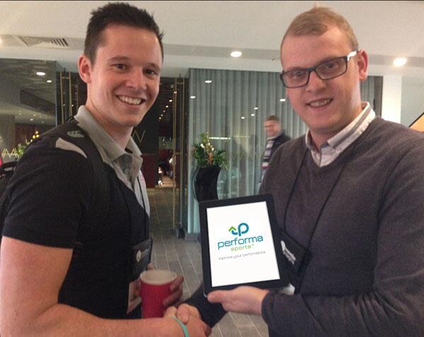performasports's tweet photo. Congrats Matt Johnson @LeicesterTigers winner of #PerformaSports iPad app license #STLDN presented by Daniel Simpson http://t.co/N1sG1ezFOg