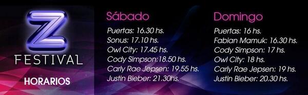 Jelenuuur's tweet photo. Estos son los horarios de todos los artistas que estarán presentes mañana en el concierto de Buenos Aires, Argentina. http://t.co/k5nSPk69hj